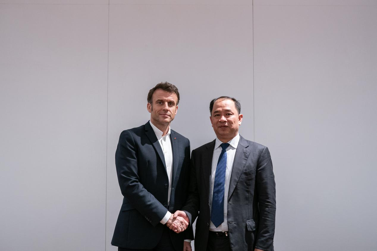 “感谢你们投资法国！！！”法国总统马克龙会见公司唐杰雄董事长